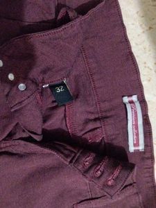 Women's Burgundy Trousers