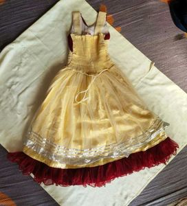 Girls Party Wear Designer Gown – Cream &amp; Marrun