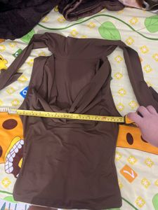 Brown Ribbon Tank Top