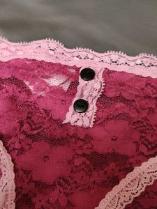 Lace Briefs with Button Detail