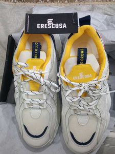 Stylish White & Yellow ERESCOSA Sneakers