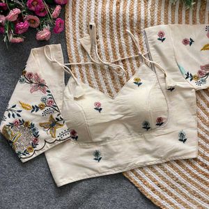 Embroidered Blouse with Sleeves