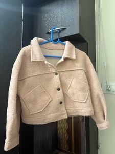 Cozy Teddy Fleece Cropped Jacket