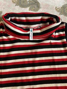 Striped Top Fir Winter Wear