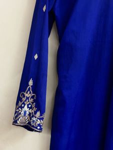 Royal Blue Embroidered Kurta