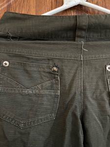 Olive Green Cargo Capris Y2K