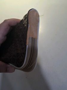 Pale Blue Floral Embossed Wallet+free pouch