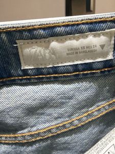 ZARA Light Wash Denim Skirt