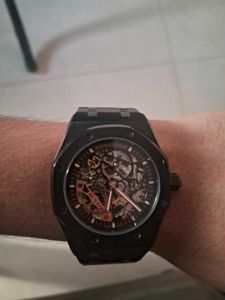 Audemars Piguet Black Skeleton Watch