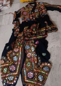 Embroidered Black Kurta Set