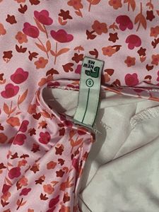 Pink Floral Midi Dress
