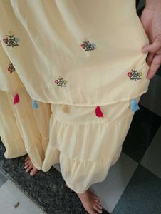Elegant Cream Kurta Set with Dupatta