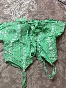 Mint Green Wrap Up Top Freesize