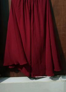 Embroidered Maroon Kurti   plazo