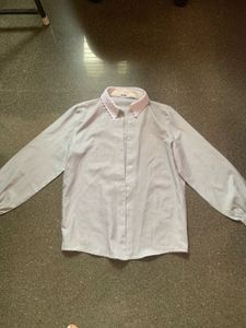 korean style Striped Collared Button-Up Shirt