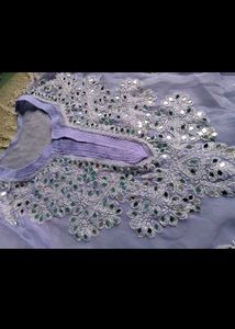 Lilac Kurta with Mirror Work