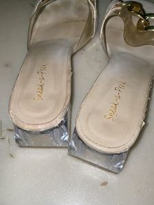 Stylish Chain Detail Slide Sandals