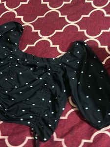 Polka Dot Crop Top