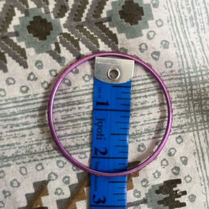 Vibrant Purple Bangles with Gold Glitter
