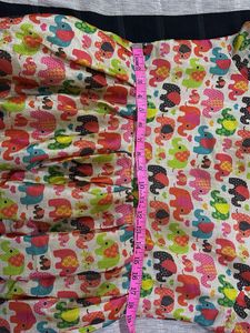 Colourful girls gown with elephant print