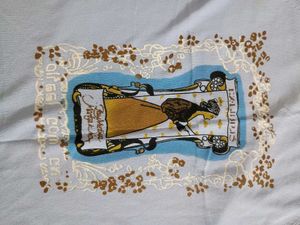 Light Blue Graphic Print Sweater