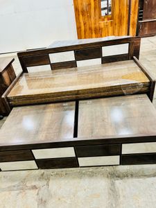 Stylish Wooden Sofa cum Bed with Storage