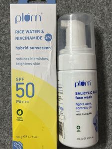 Plum Face Wash & Sunscreen
