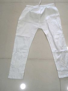 Lycra Chikankari pant dyeable