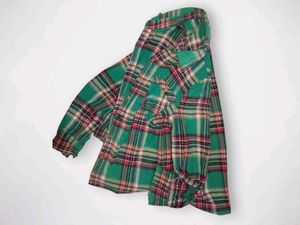 Green Plaid Flannel Shirt
