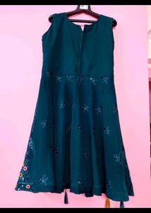 Stunning Teal Sequin Ethnic Kurta Sharara Set