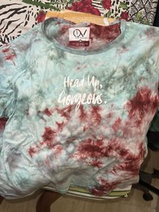 Tie-Dye Crop Top &amp; Shorts Set