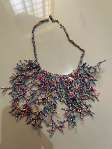 Boho Multicolor Beaded Statement Necklace