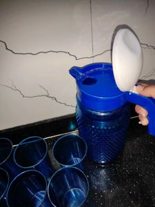 Blue jug and glass set☀️