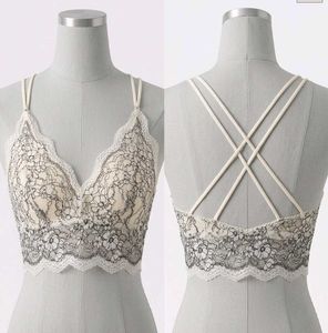 Lace Bralette with Strappy Back