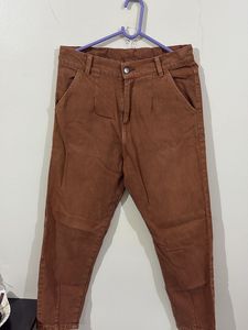 Brown Cropped Trousers