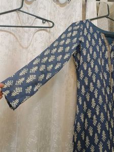 Blue Printed Kurta Set