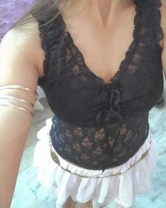 black lace top🕸️ (size -xs-s)
