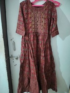 cotton anarkali dress with dupatta