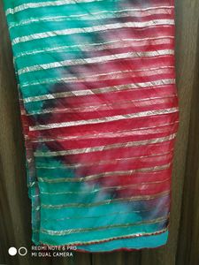 Saree with Golden Stripes