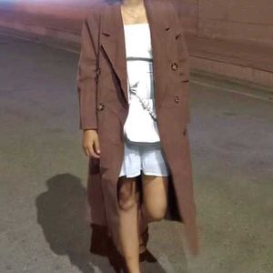 Formal/Party Brown Overcoat Unisex