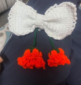 Handmade Crochet White Blouse Top