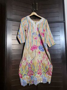 Beautiful Lace Printed Kurta Set with Dupatta