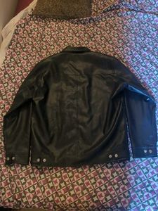 Classic Black Faux Leather Jacket