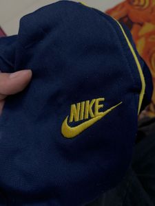 Nike 90s Y2K Vintage Blue Embroidered Swoosh Pants