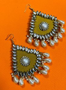 New Fabric Party Wear Fancy Have Long Earrings
