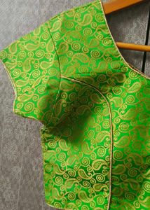 Green Brocade Blouse