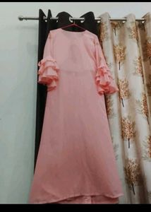 Pink Embellished 3 Piece Indo-western dress