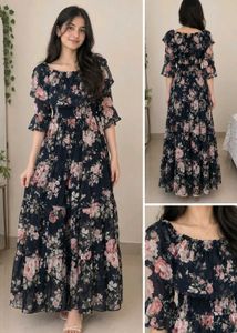 Floral Off-Shoulder Maxi Dress