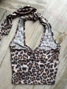 Y2K Leopard 🐆 Print Halter Top