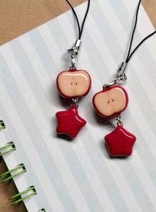 Cute Apple &amp; Star Charm